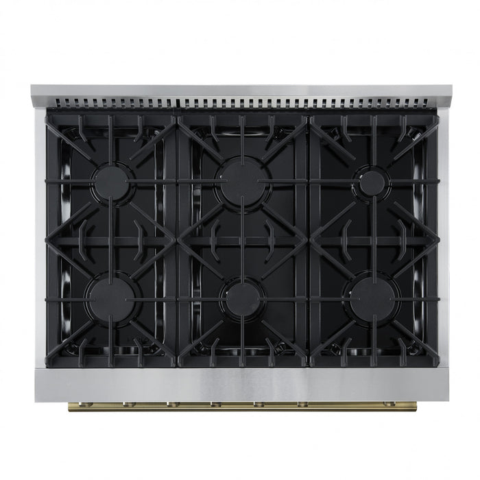 Forno Marco 36-inch Gas Range White 4.32 cu.ft - FFSGS6277-36WHT