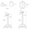 Kanto SP26PL 26" Bookshelf Speaker Swiveling Floor Stands - Pair, White | Pieds de sol pivotants Kanto SP26PL 26" pour enceintes bibliotheque - paire, blanc