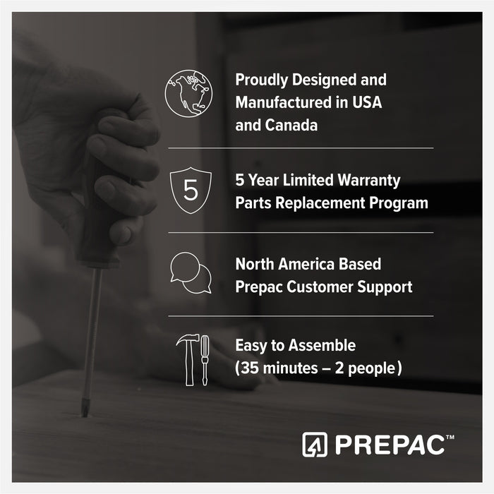 Elite Accent Storage Cabinet with Panel Doors & 3 Shelves - Black