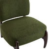 Coco Modern Boucle Lounge Chair with Solid Wood Frame, Green | Coco Fauteuil de Salon Moderne en Bouclette avec Cadre en Bois Massif, Vert
