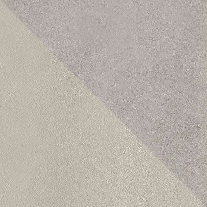 Connie Modern Wood Vegan Leather and Velvet Armchair in Light Gray