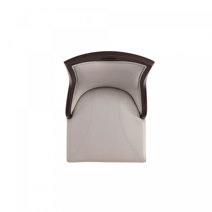 Emperor Traditional Wood Upholstered Barstool in Light Gray - Set of 3