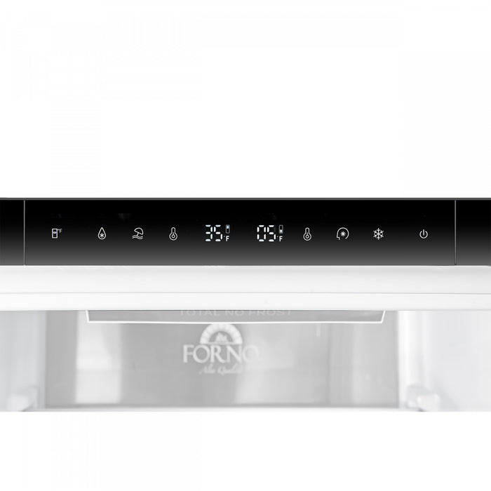 Forno Custodia 48\" Bottom Freezer combo, 20.6 cu.ft., Ice Maker, Total No frost, White - FFFFD1766-48WHT Refrigerator