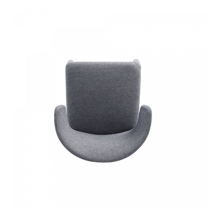 Conrad Mid-Century Modern Upholstered Dining Chair in Gray - Set of 4