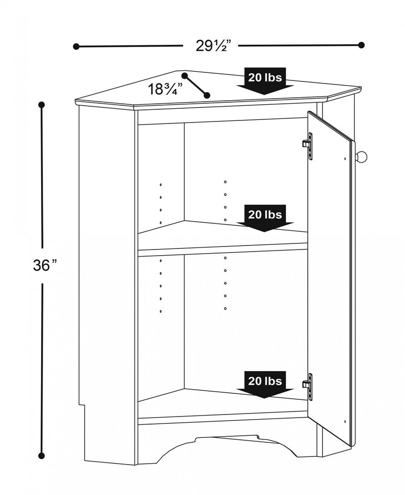 Elite Corner Storage White The Brick
