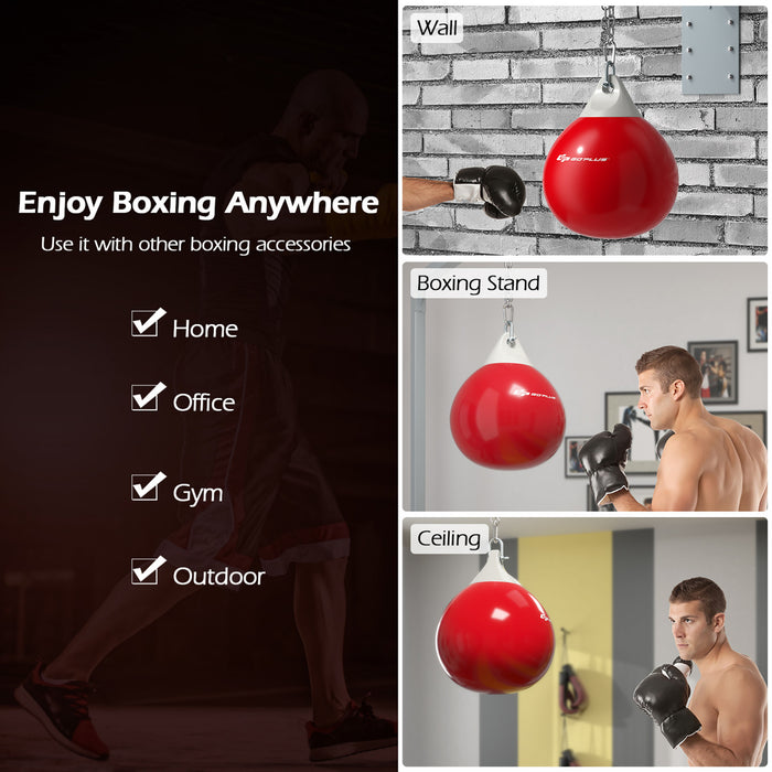 Goplus 18\" 110lbs Heavy Water Filled Punching Aqua Training Boxing Bag Home Gym Hook
