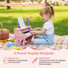 Costway 13 in Height Mini Keyboard Piano for Kids 25 Keys Electric Piano w/Music Stand & Microphone
