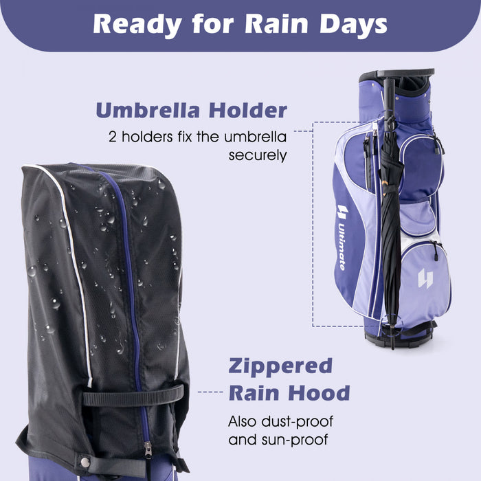 Ultimate Women's Complete Golf Club Set Golf Club Package Set W/ Rain Hood, Right Hand Purple
