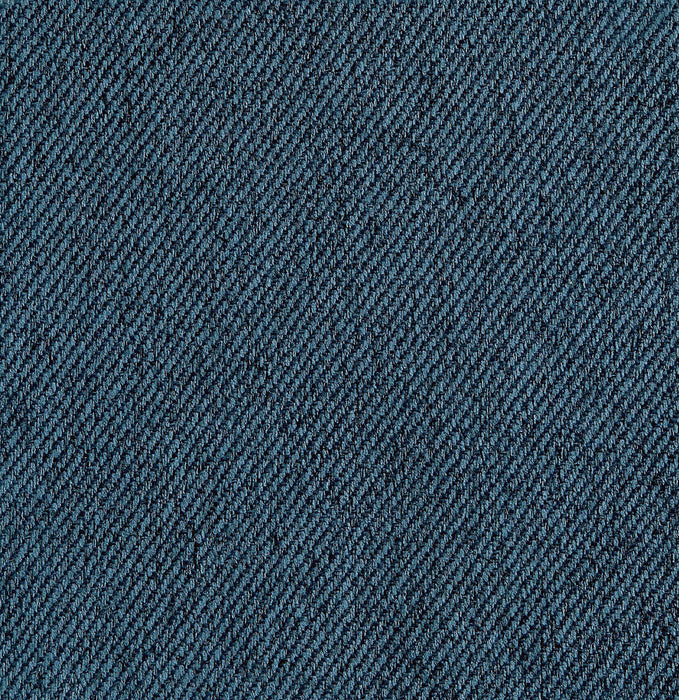 Bailey Mid-Century Modern Upholstered Accent Ottoman in Blue - Set of 2