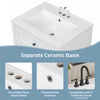 Aura 48 Inch Double Sink Vanity Combo with Drawers and Cabinet, White | Aura Ensemble Meuble-Lavabo Double 48 po avec Tiroirs et Armoire, Blanc