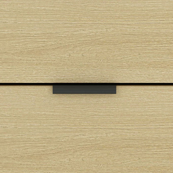 Grace Modern 54\" Office Desk in Natural Oak (2-Drawer)