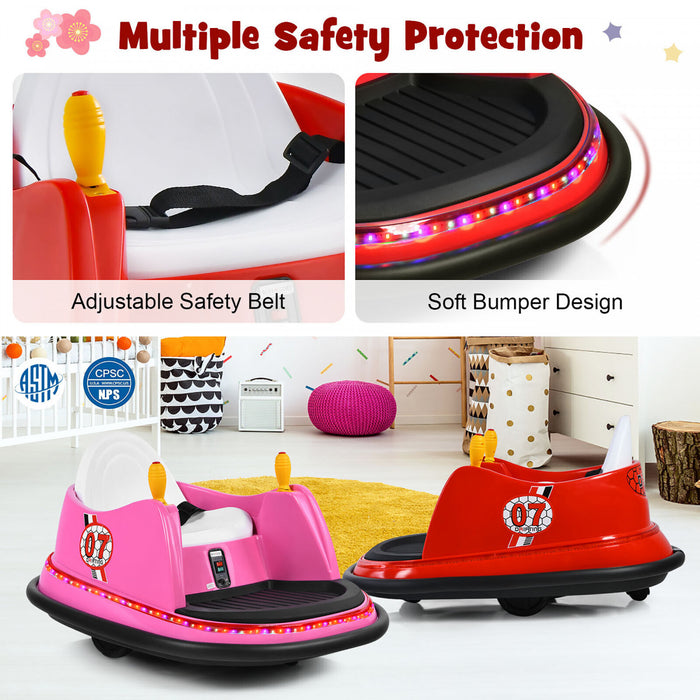 12v Vehicle 360¡a Spin Race Toy Kids Ride On Bumper Car W/ Remote Control Red