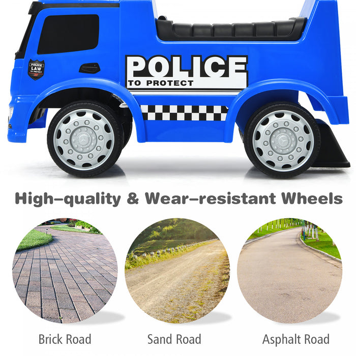 Costway Kids Ride On Push Police Car Licensed Mercedes Benz Push And Ride Racer