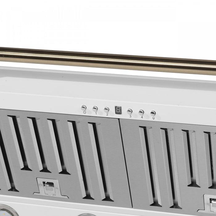 Forno Aria 36 Inch Wall-Mounted White Range Hood-FRHWM5095-36WHT