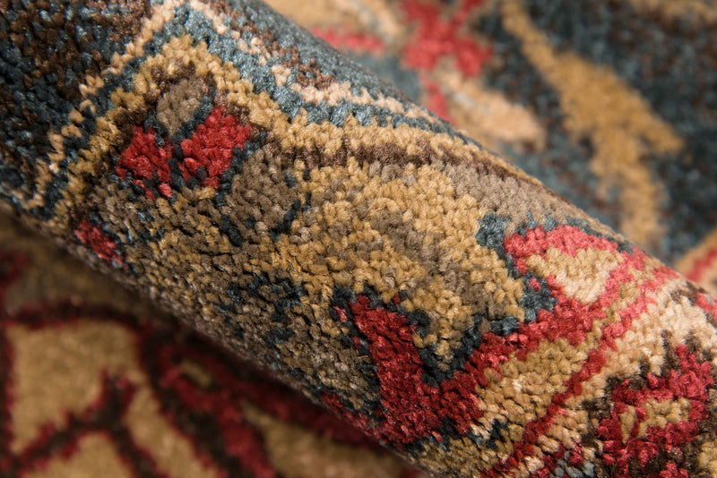 Lux Traditional 2'3\" x 7'6\" Runner Rug in Blue Indoor Area Rug