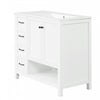 Oakmere 36 Inch Single Sink Bathroom Vanity with Two Doors and Two Drawers, White | Oakmere Meuble-Lavabo Simple 36 po avec Deux Portes et Deux Tiroirs, Blanc