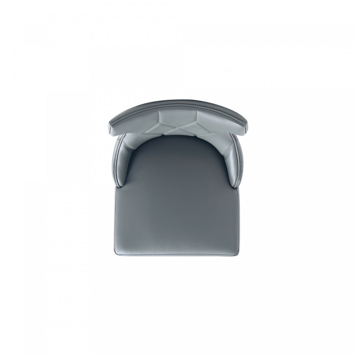 Reine Traditional Wood Upholstered Dining Chair in Gray - Set of 4