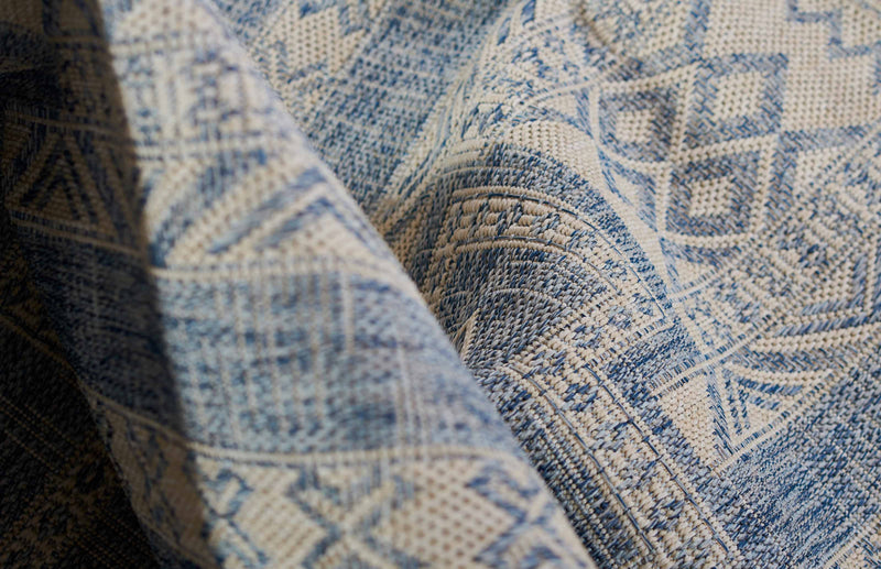 Nyra Transitional 8'0\" x 10'0\" Area Rug in Blue Indoor Area Rug