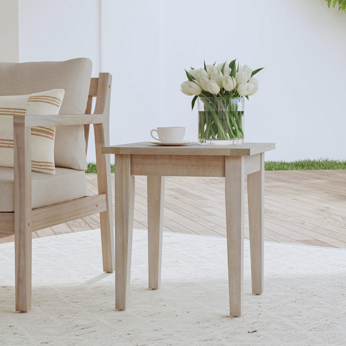 Teagon Outdoor Side Patio Occasional Table - Natural