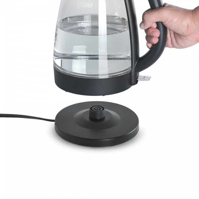 CHK Series Commercial Chef Cordless Glass Kettle, 1.7L/57-oz. Capacity, CHK17M2GB