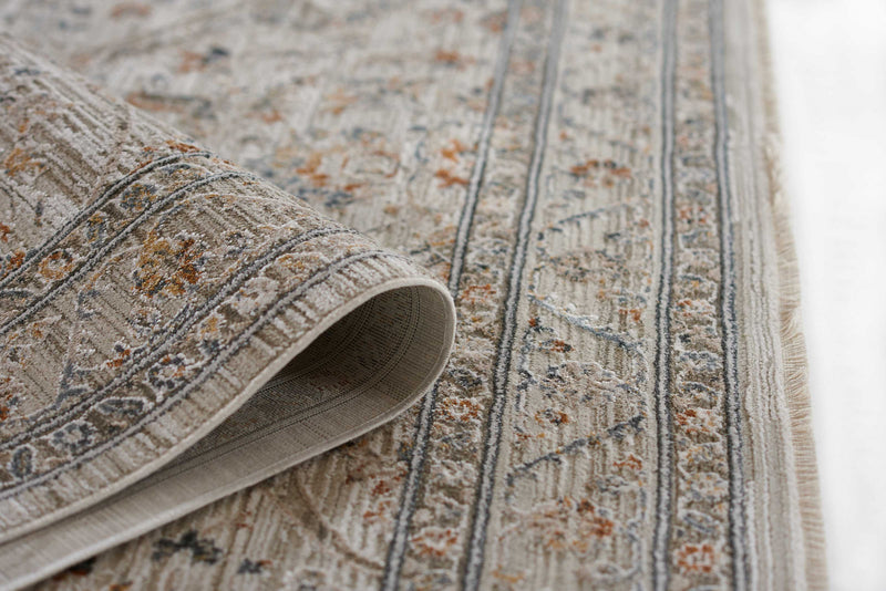 Margaux Traditional 8'10\" x 12'7\" Area Rug in Ivory Indoor Area Rug