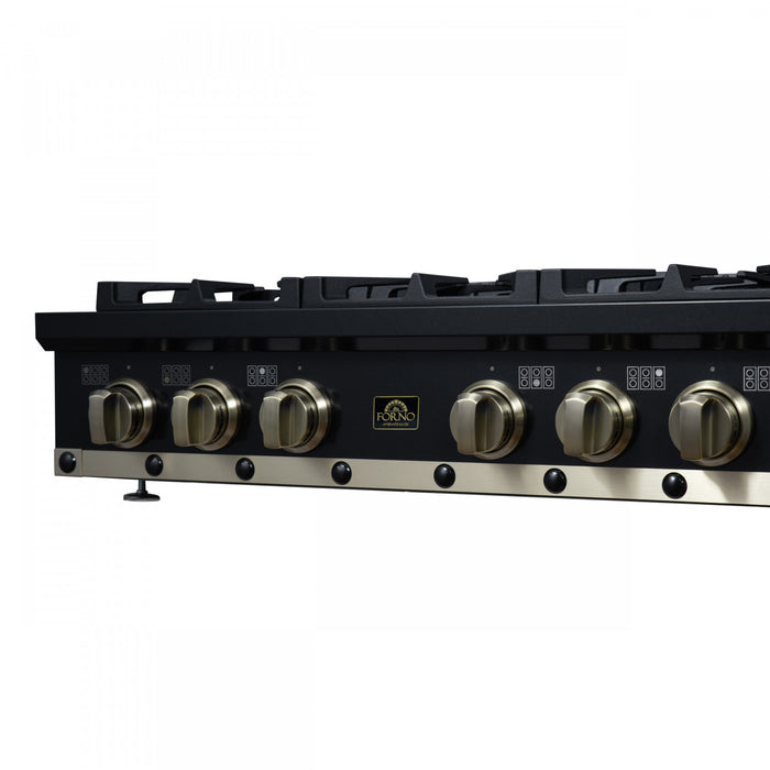 Forno Ambassador 36\" Gas Cooktop, Black, 6 burners-FCTGS5799-36CPBLK
