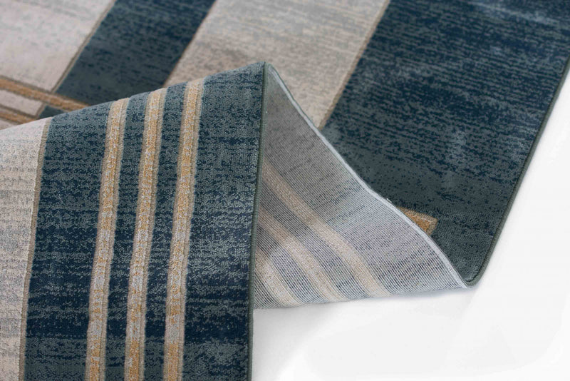 Erisa Contemporary 7'9\" x 9'10\" Area Rug in Blue Indoor Area Rug