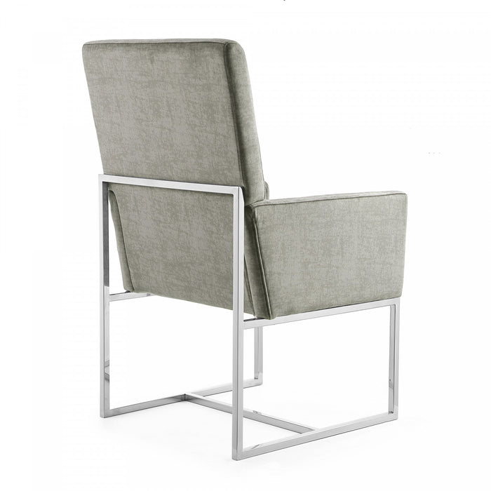 Element Modern 8-Piece Dining Chair Set in Steel