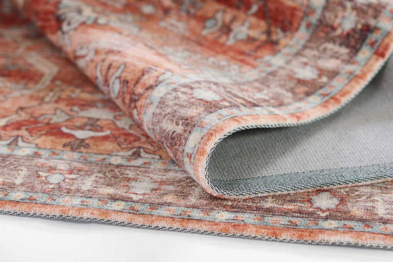 Ruby Traditional 8'0\" x 10'0\" Area Rug in Brown Indoor Area Rug