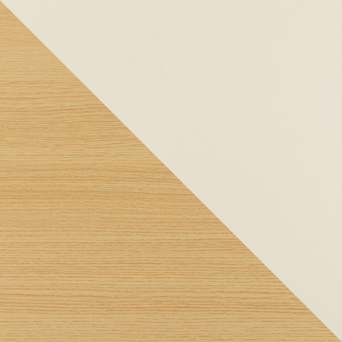 Amara Modern 20\" Nightstand in Cream and Light Oak (1-Drawer)