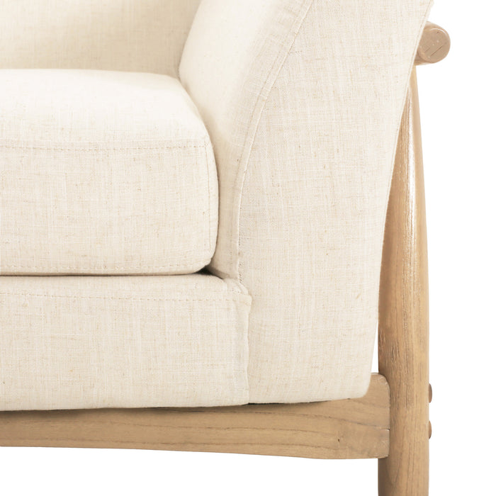 Harper Compact Seating Fabric Modern Loveseat,Beige