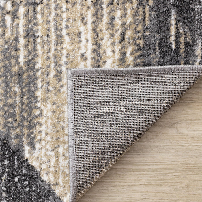 Dayton Grey Beige White Distressed Diamond Pattern Rug, 7'10\" x 10'6\" Indoor Area Rug