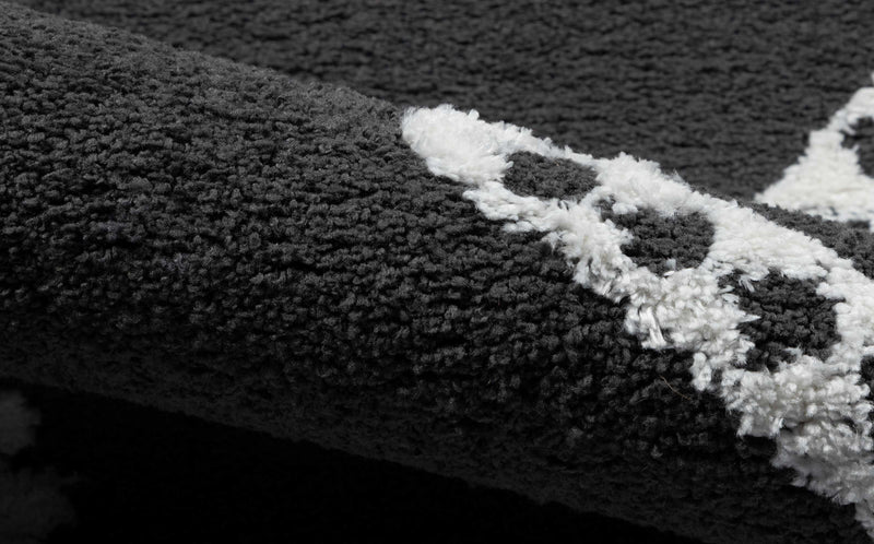 Zelda Contemporary 9'10\" x 12'10\" Area Rug in Black Indoor Area Rug