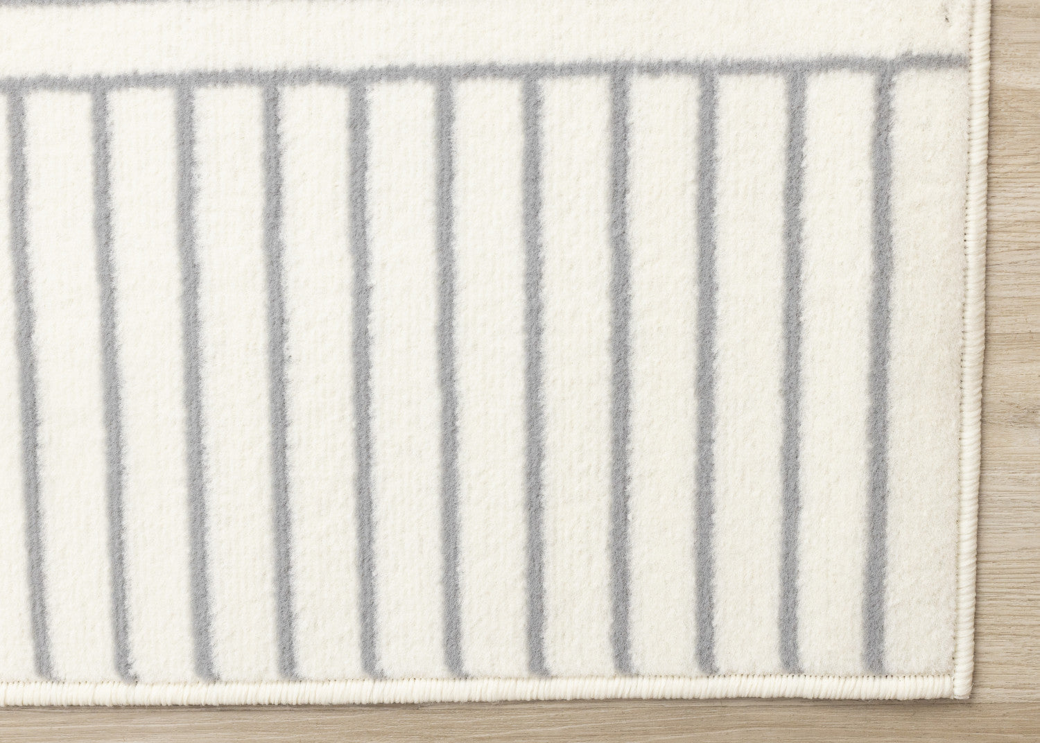 Forte White Grey Curved Arches Indoor Area Rug - 4'7