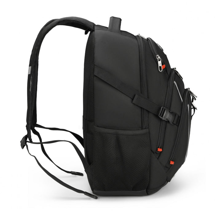 Swissdigital Kappel School Backpack – 17\" Laptop Bag, SDD Finder, Add-A-Bag System, Reflective Trim, Multi-Pockets, Ergonomic