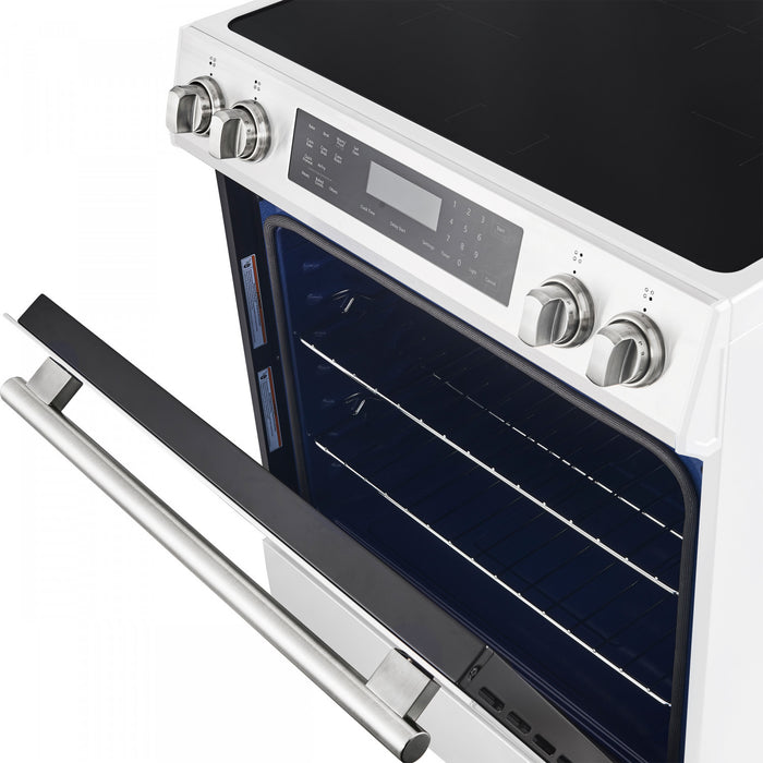 Forno Donatello Espresso 30\" Induction Range, White - FFSIN0905-30WHT