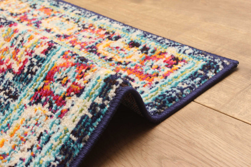 Lotus Navy Rug 2'8\" x 8'2\"