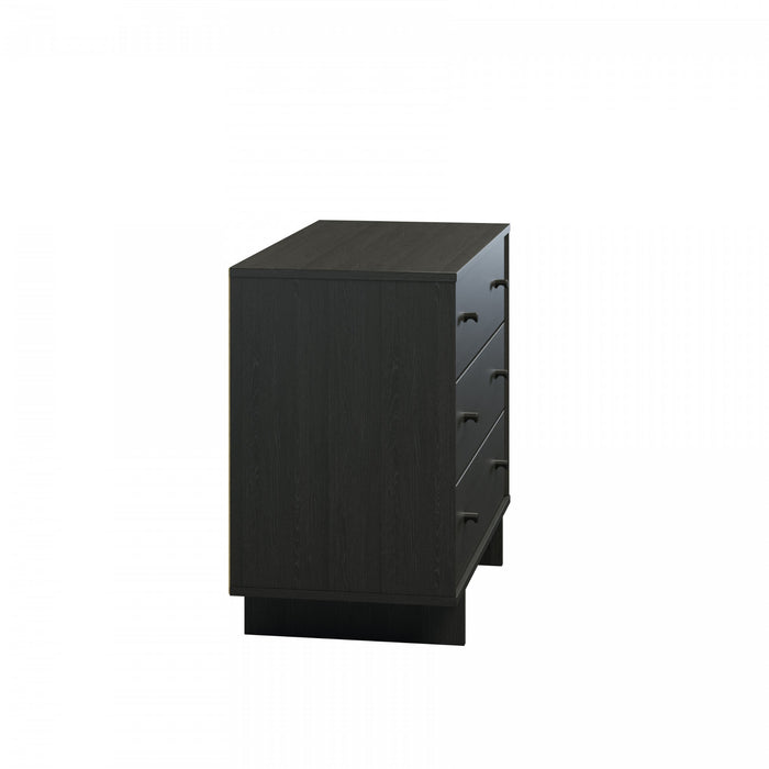 Finnley 3-drawer Nightstand - Black Oak