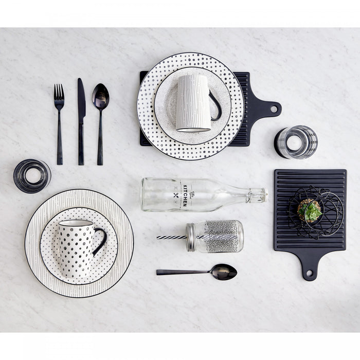 H2K Sketch 12-Piece Porcelain Dinnerware Set