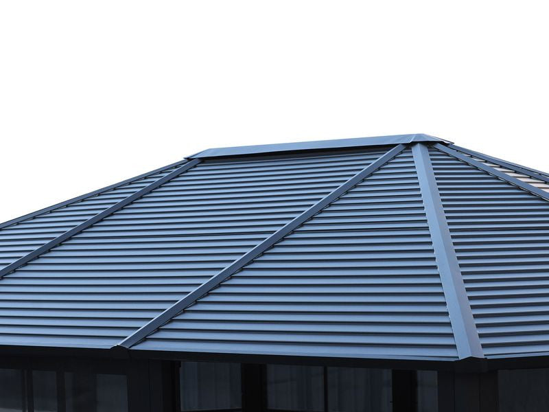 Florence Solarium 12x15 Metal Roof In Black