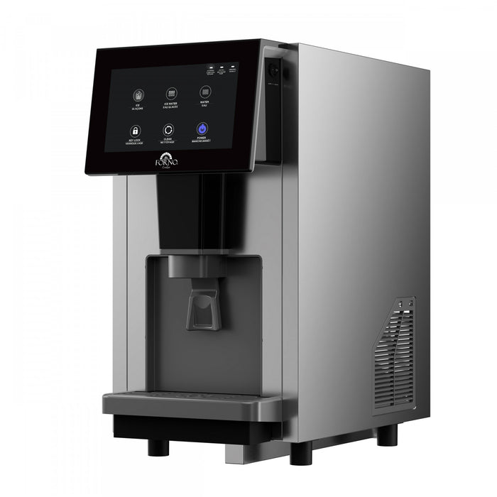 Forno Fresco 10 in Countertop Ice Maker & Dispenser, 66 lbs, Stainless Steel- FIMDP7383-10