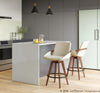 LumiSource Cosmo Faux Leather Mid-Century Modern Counter-Height Stool - Walnut/Cream|Tabouret moderne du milieu du 20e siècle Cosmo de hauteur comptoir en similicuir - noyer et crème