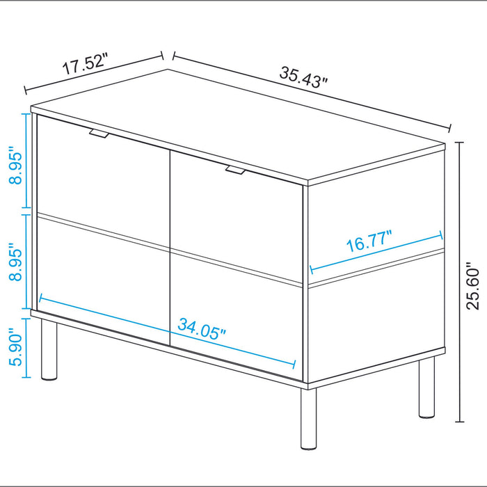 Liam Accent Cabinet - White