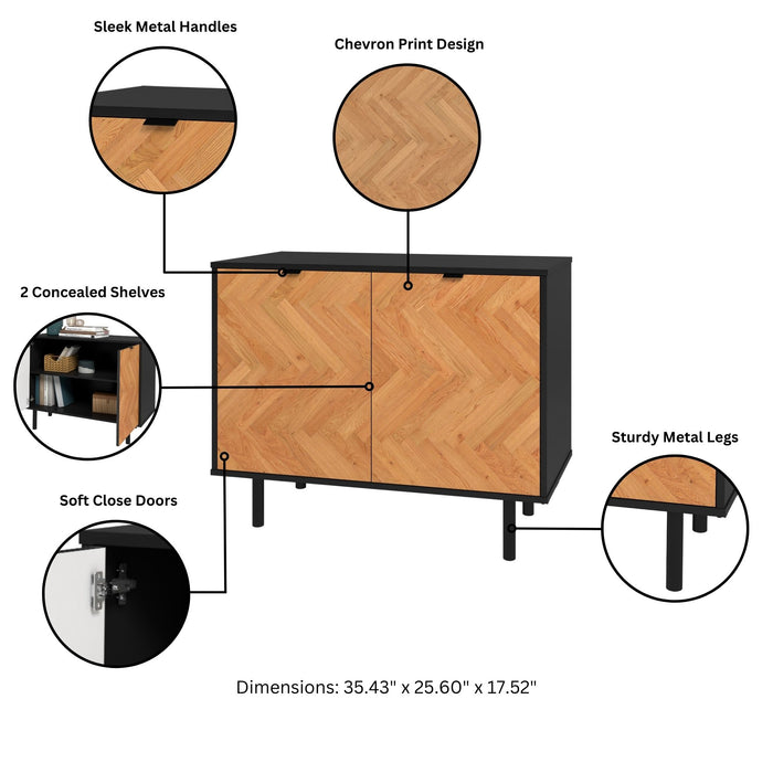 Liam Accent Cabinet - Black