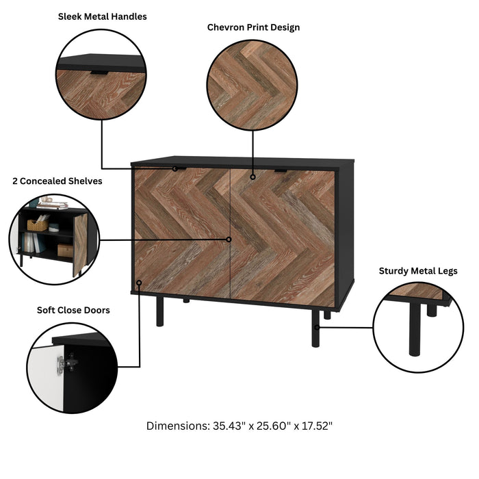 Liam Accent Cabinet - Black Brown