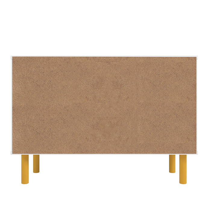 Manhattan Comfort Mid-Century Modern Retro 4-Shelf Accent Cabinet – Multi-Colour