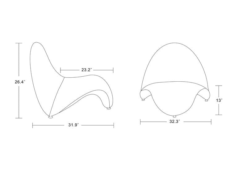 Manhattan Comfort Moma Wool Blend Accent Chair - Teal