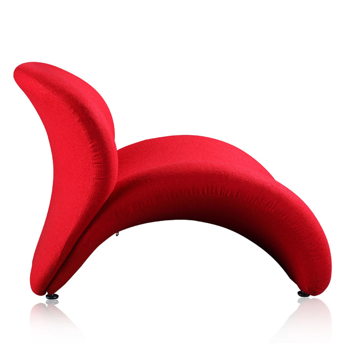 Manhattan Comfort Rosebud Wool Blend Accent Chair - Red