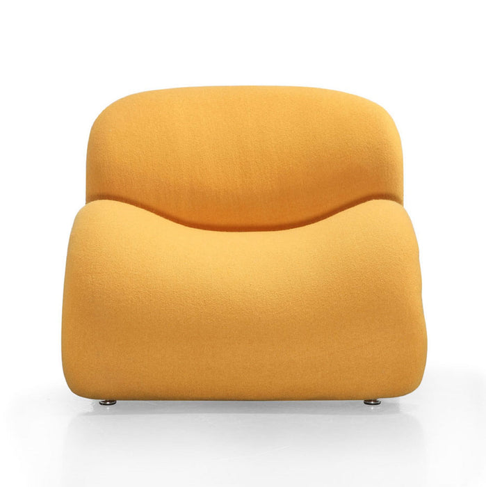 Manhattan Comfort Rosebud Wool Blend Accent Chair - Yellow