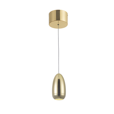 Royal Pearl Gold Integrated LED Pendant|Luminaire suspendu Royal Pearl doré à DEL intégrées